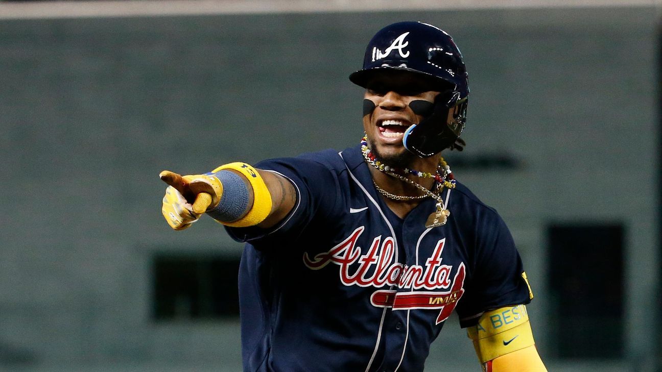Ronald Acuna Jr. joins exclusive 40-40 club, Morton leaves game in