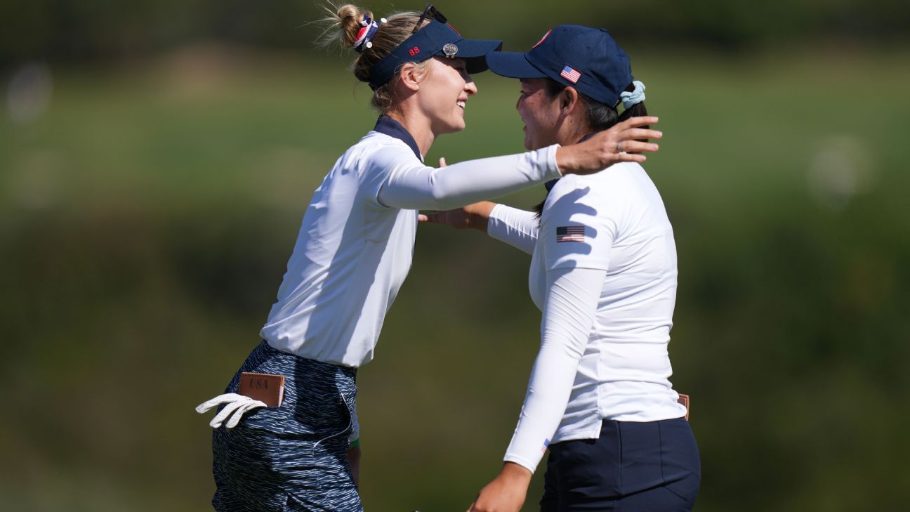 Nelly Korda, Allisen Corpuz help U.S. maintain lead at Solheim Cup