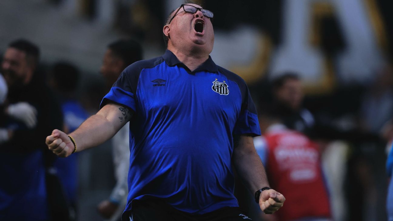 Técnico que tenta salvar o Santos do rebaixamento já foi campeão em cima do Palmeiras