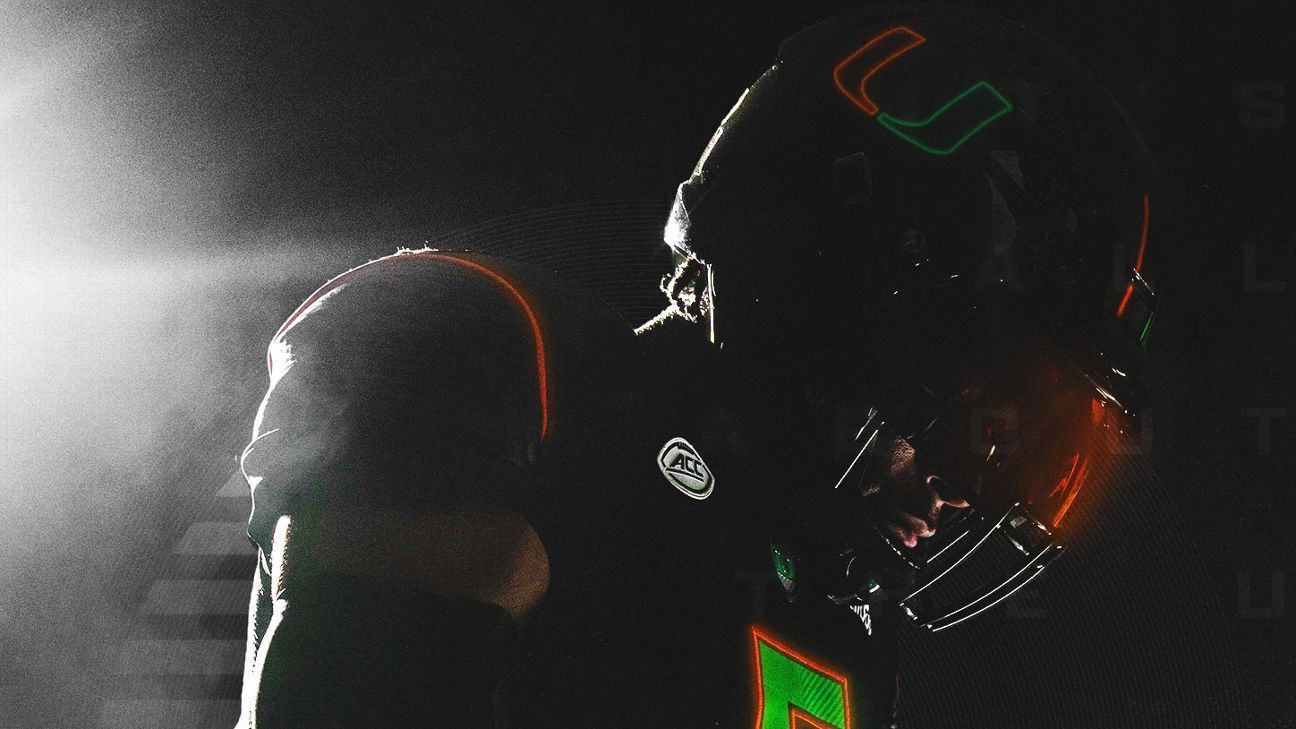 Miami Hurricanes Football: Black and Green alternate jerseys