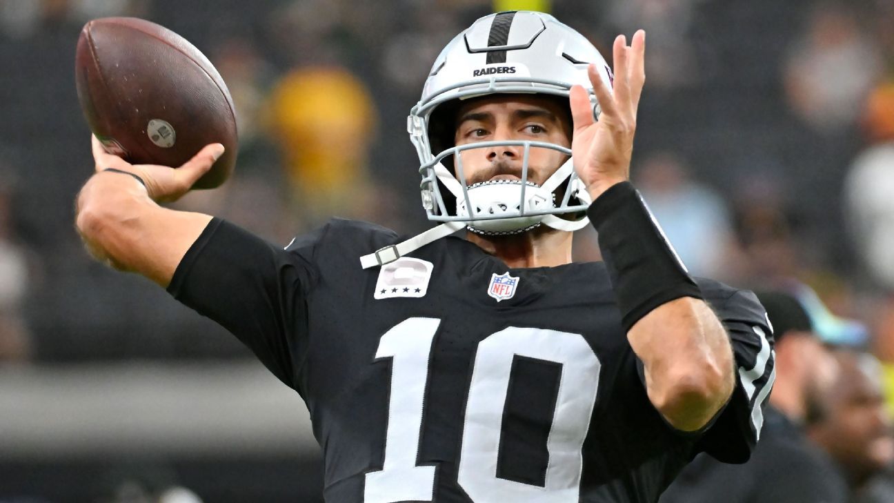 Fontes – Jimmy Garoppolo dos Raiders é renegado por 2 jogos por violação