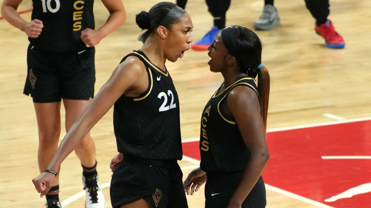 Aces, Kelsey Plum beat Chicago Sky for WNBA-record 30th win, Aces