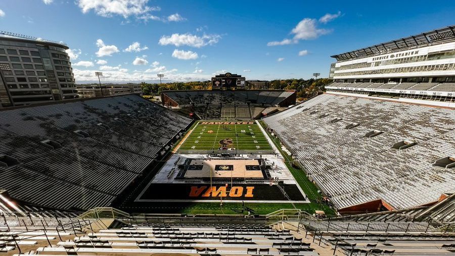 The Coolest Scenes From Iowa Women's Basketball Game at School's Football  Stadium