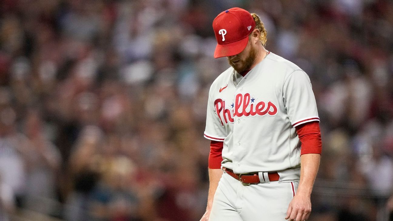 Phillies' bullpen falters again as D-backs tie NLCS in Game 4 - ESPN