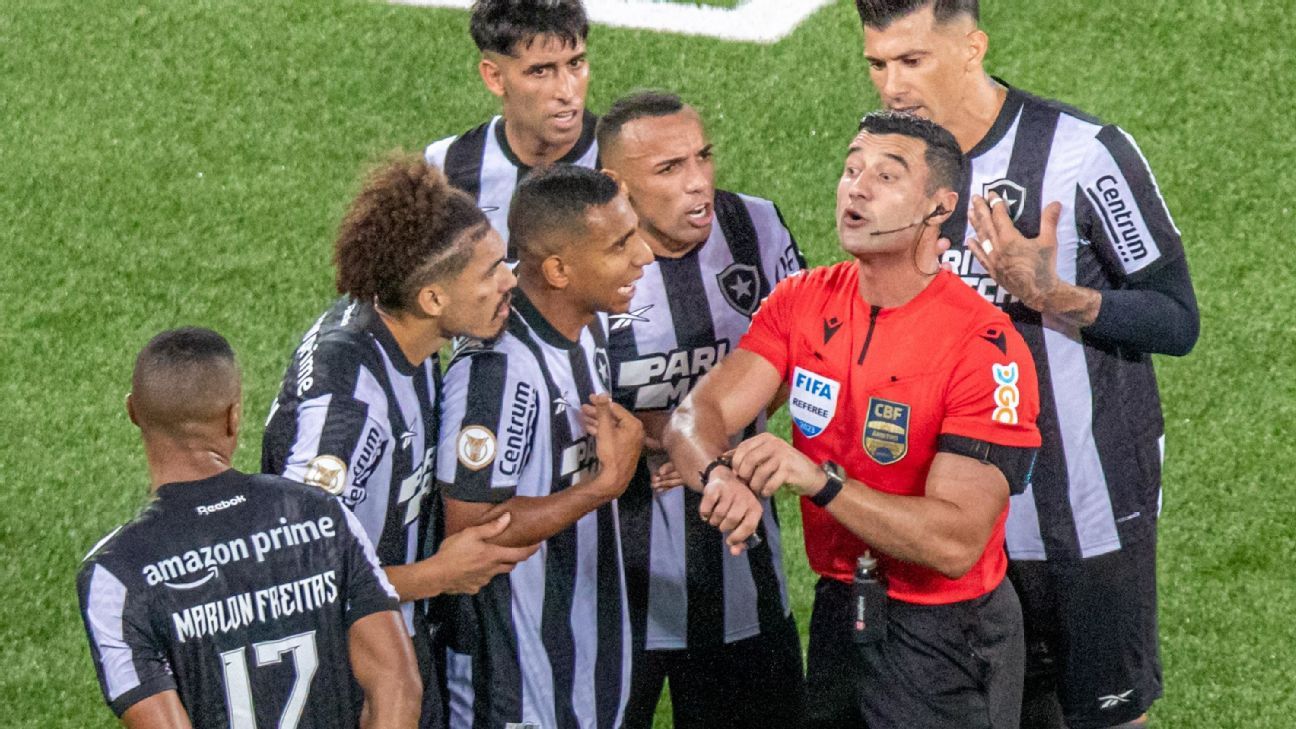 CBF divulga áudio do VAR em expulsão de Adryelson em Botafogo x Palmeiras: 