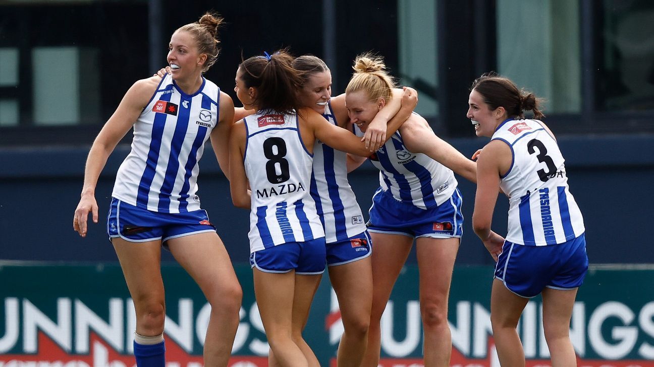 AFLW Qualifying final North upset reigning premiers Melbourne in AFLW