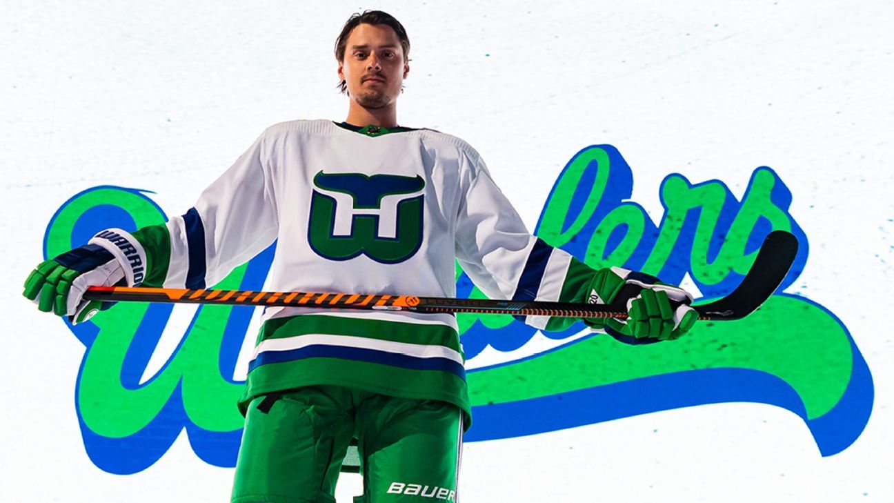 Carolina Hurricanes to wear white Hartford Whalers uniforms ESPN