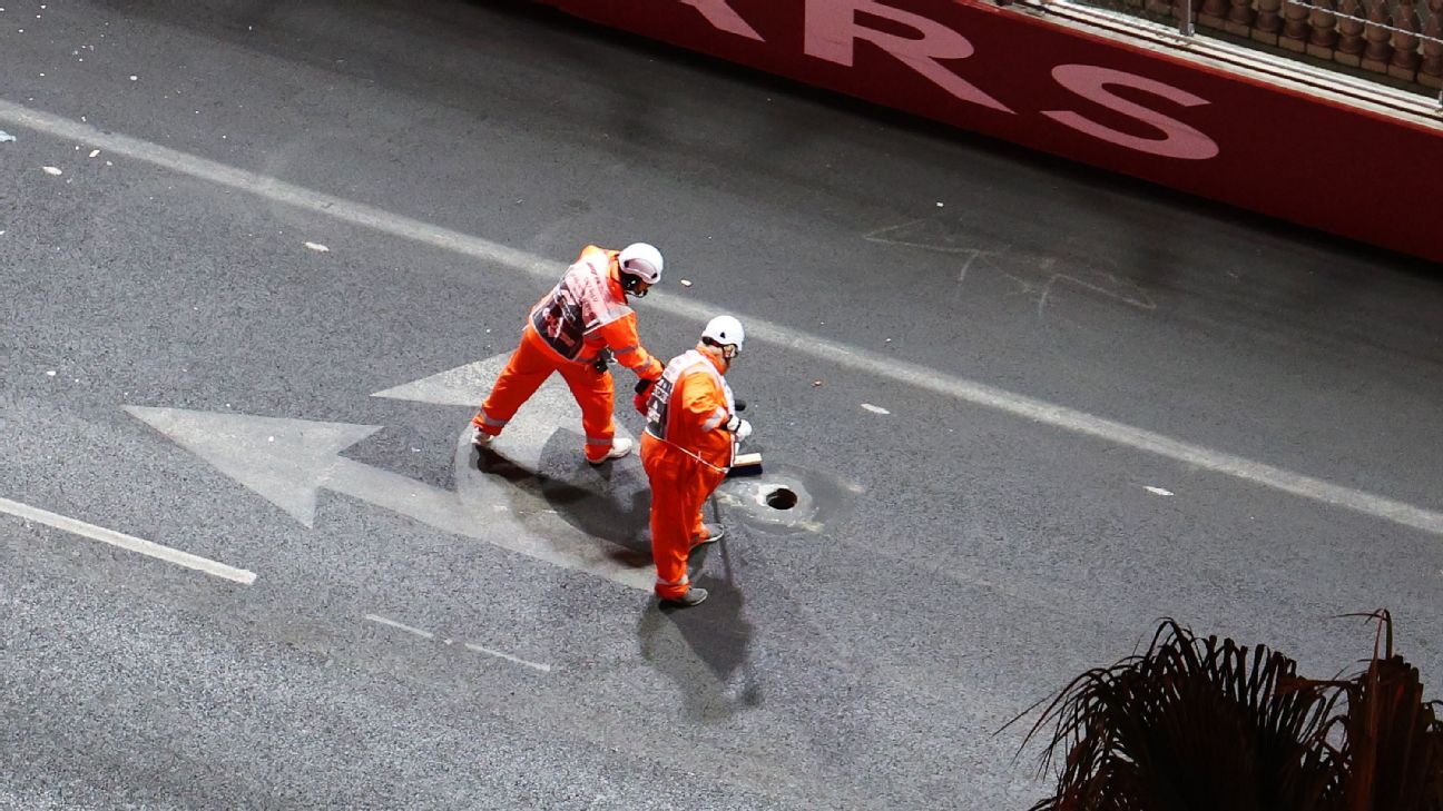 Formula 1 Las Vegas Grand Prix Practice Ended By Drain Cover