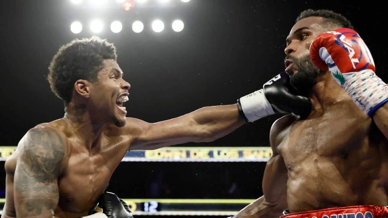 A false report was made on Shakur Stevenson’s title win against Edwin De Los Santos