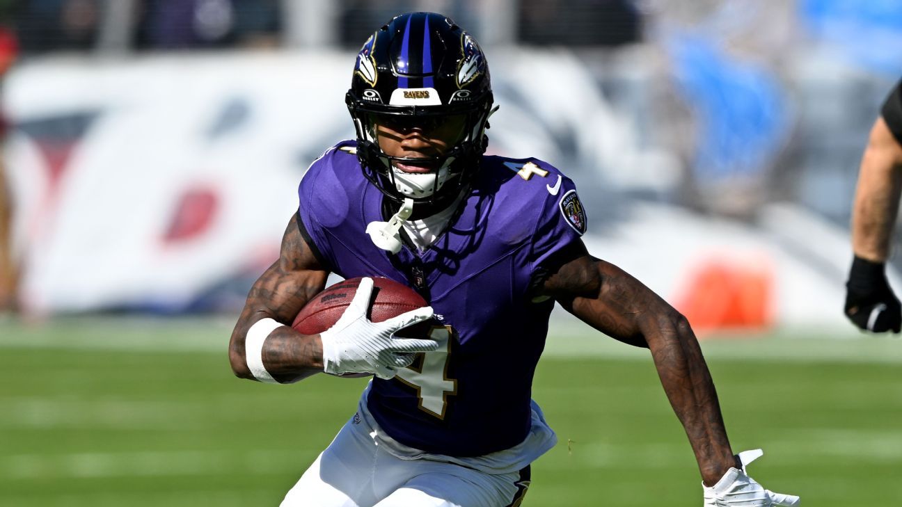 Ravens WR Flowers (knee) doubtful to face Bills