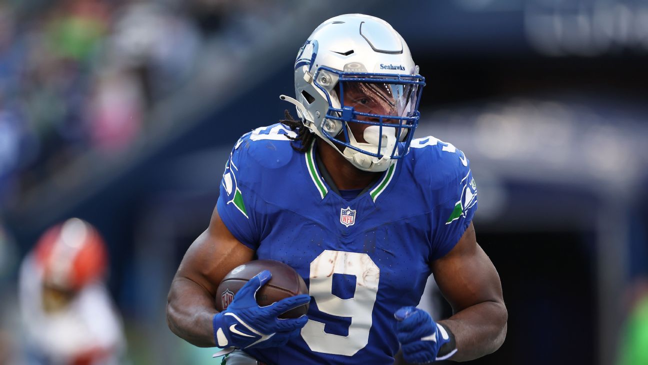 Seahawks list RB Kenneth Walker III and RT George Fant as questionable