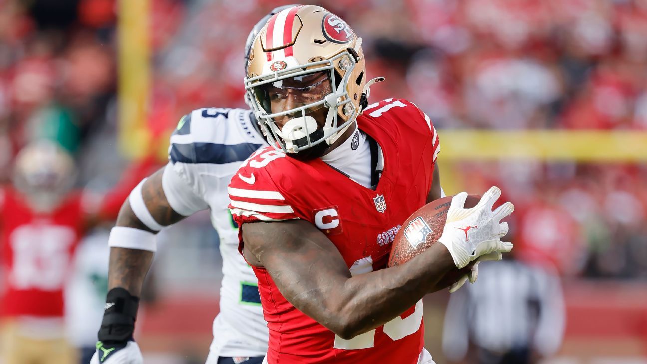 49ers WR Aiyuk returns to practice, eager to play after shoulder