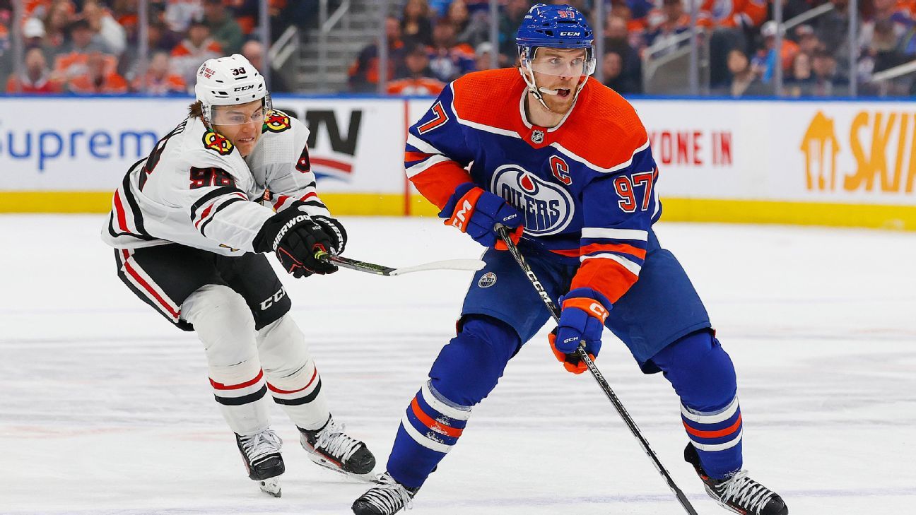 McDavid leads Oilers past Bedard, Blackhawks