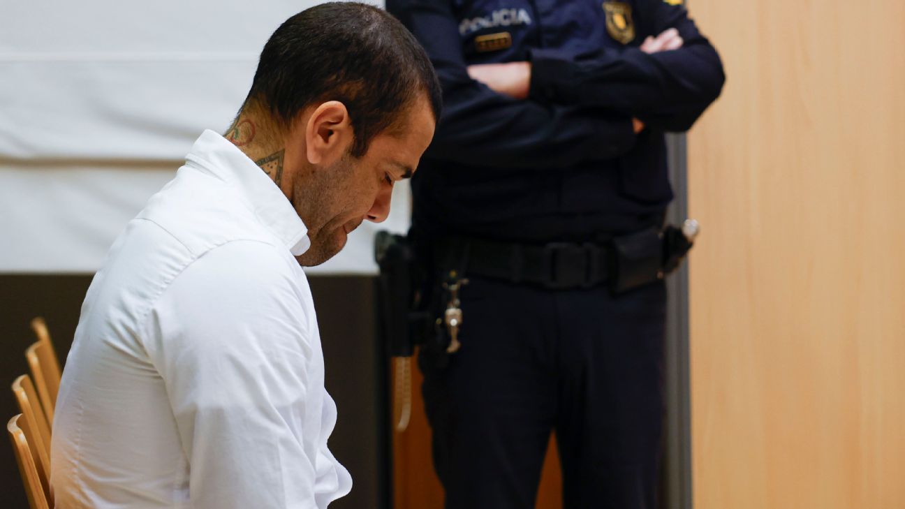 Dani Alves sentenced to four years in prison for rape