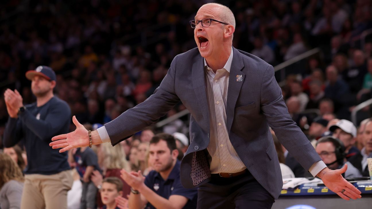 Dan Hurley of UConn, who was irritated by a fan, was hit with a technical foul