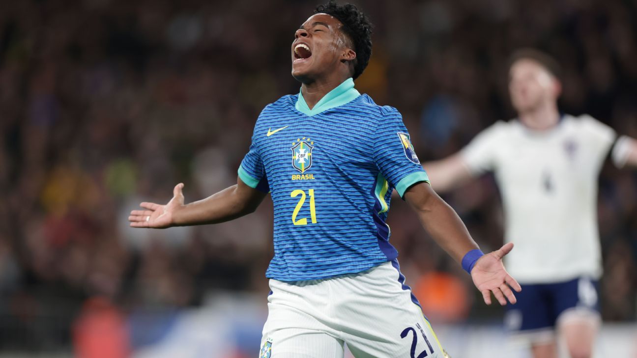 Gabigol elogia Endrick após marcar primeiro gol pela seleção brasileira.