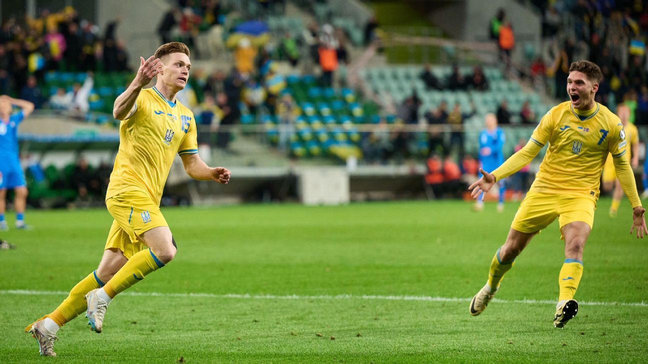 Ucrania lo dio vuelta ante Islandia y clasificó a Eurocopa 2024 - ESPN