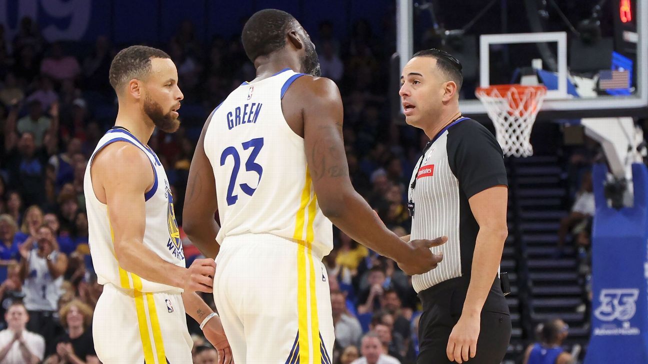 Draymond Green was fired from the Warriors after an argument with Official vs.  Magic