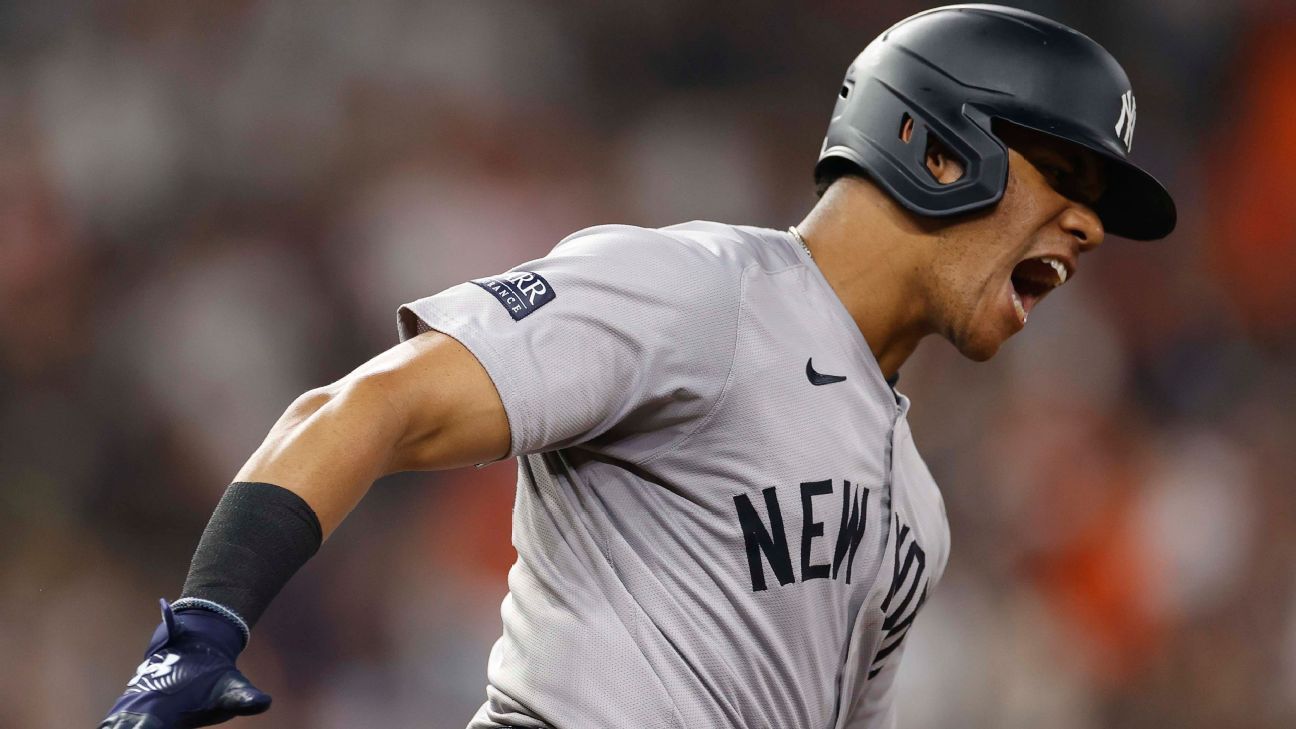 O single RBI de Juan Soto em 9º dá aos Yankees uma vitória sobre os Astros