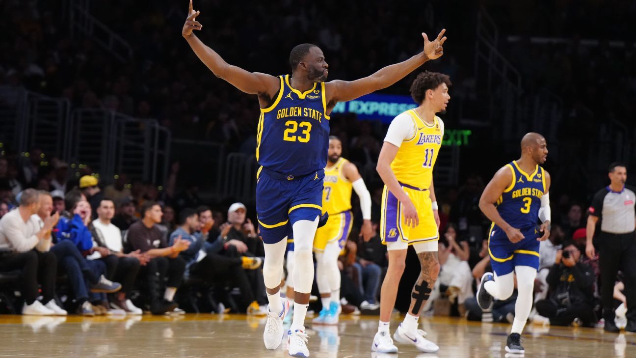 Warriors derrotam Lakers por três pontos históricos em noite de tiros