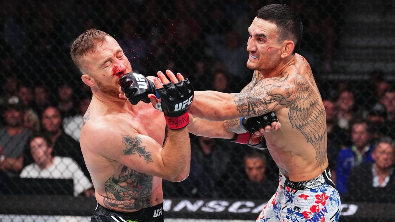 Holloway “obliterates” Gaethje with a last-second punch and takes the BMF belt at UFC 300