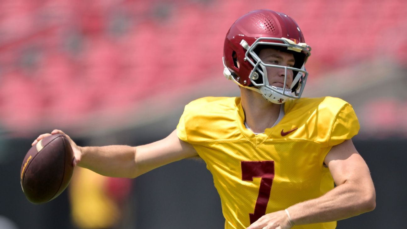 Miller Moss, 'lights out' in spring, leads USC starting QB race ESPN