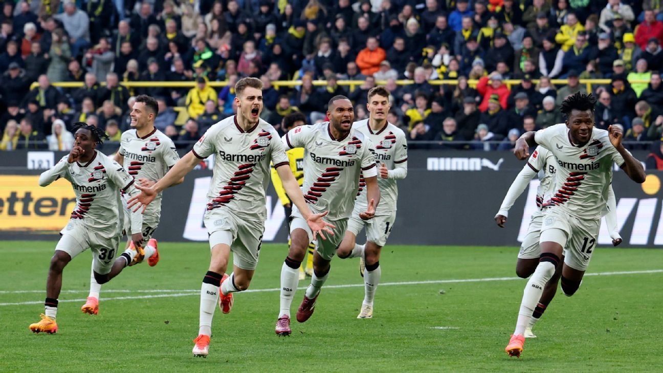Le Bayer Leverkusen a sauvé son record d’invincibilité de manière angoissante contre Dortmund en Bundesliga