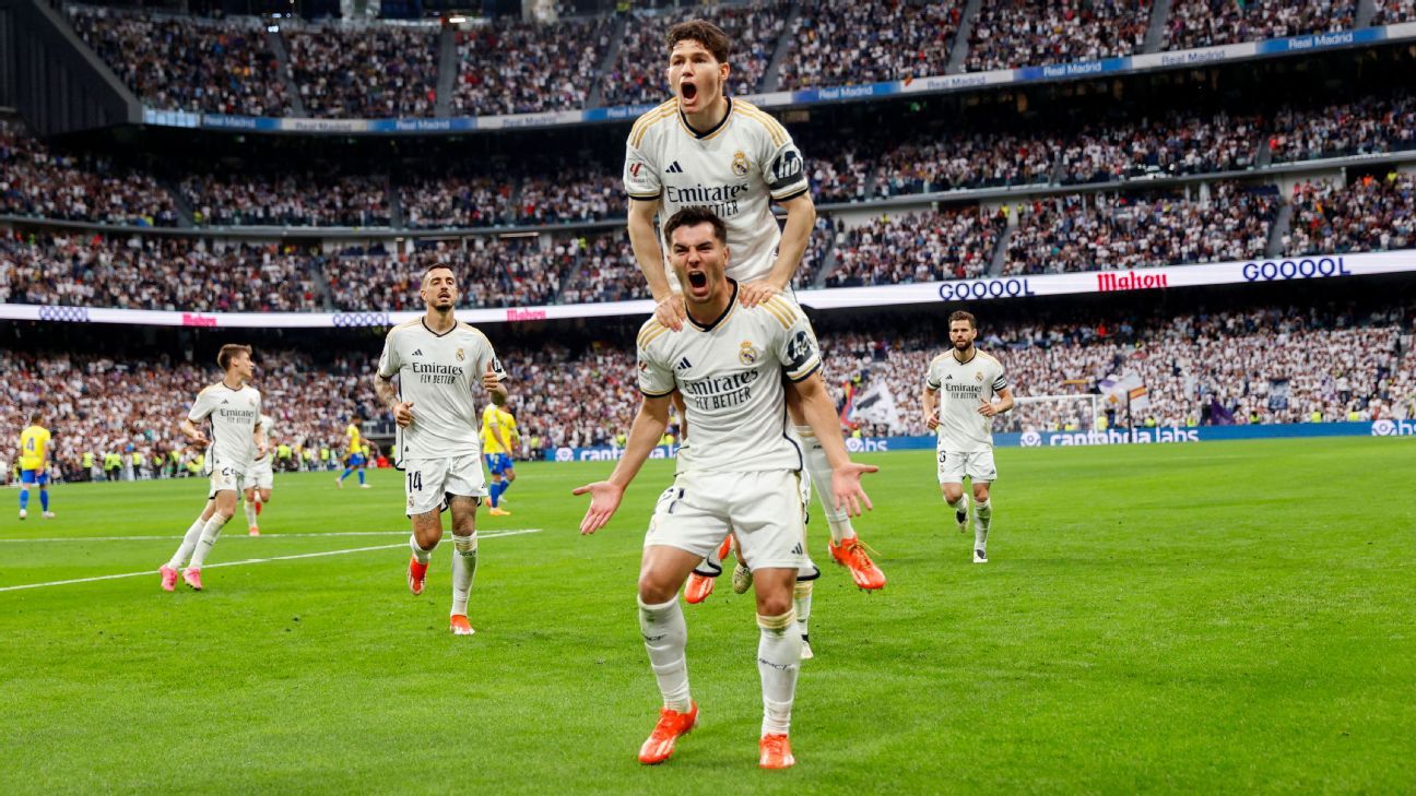 Champions et Champions !  Un Real Madrid alternatif a battu Cadix et a été sacré en Liga