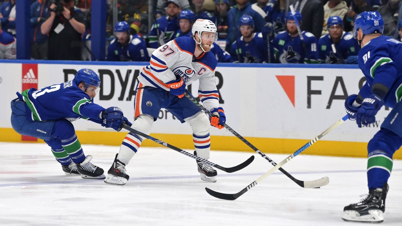 De Oilers houden het hoofd koel nadat ze in Game 1 een voorsprong van drie doelpunten naar de Canucks hebben geblazen