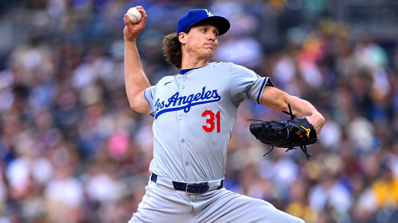 Dodgers put All-Star Glasnow (back) on 15-day IL