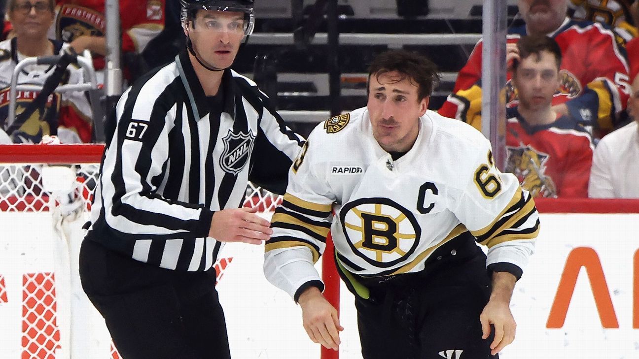 Marchand skates with Bruins, will travel for Gm. 5