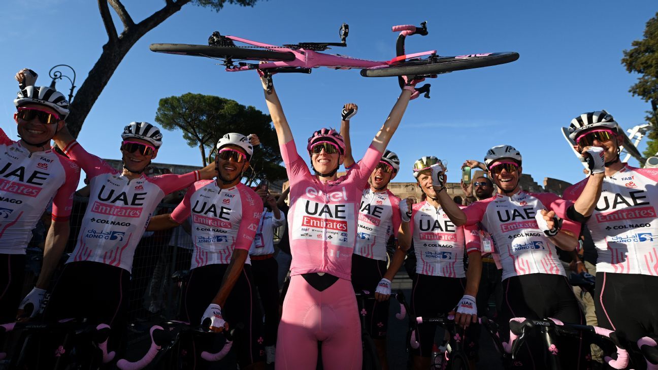 Tadej Pogacar wins Giro d'Italia for third Grand Tour trophy ESPN