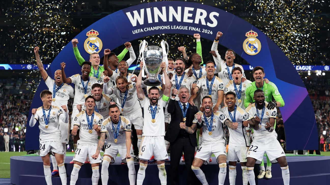 Champions League: il Real Madrid batte il Dortmund e vince il suo quindicesimo titolo