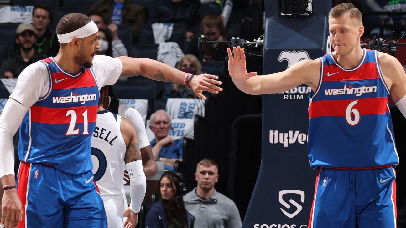 Daniel Gafford, Kristaps Porzingis mark eighth year of ex-Wizards in NBA Finals - ESPN