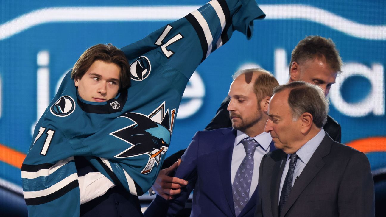 No surprise: Sharks take Celebrini No. 1 overall