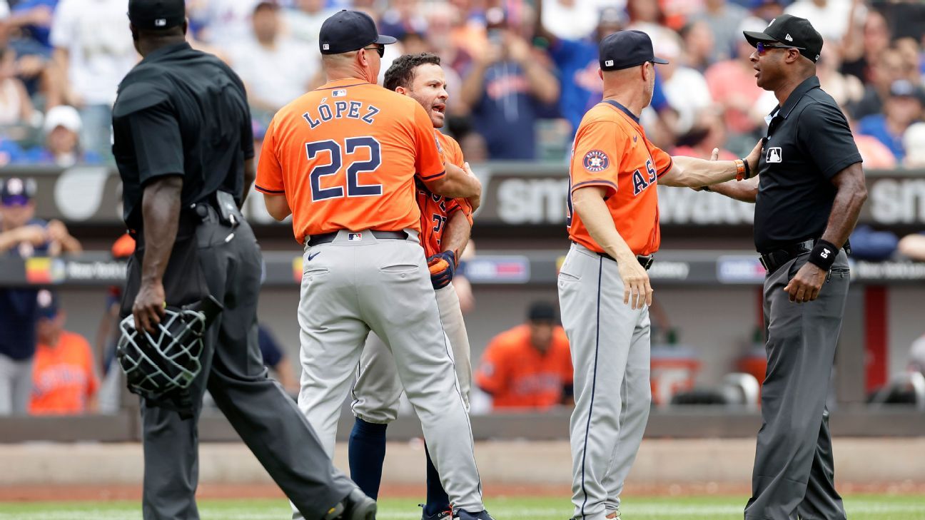 Astros' Altuve ejected for 2nd time in MLB career