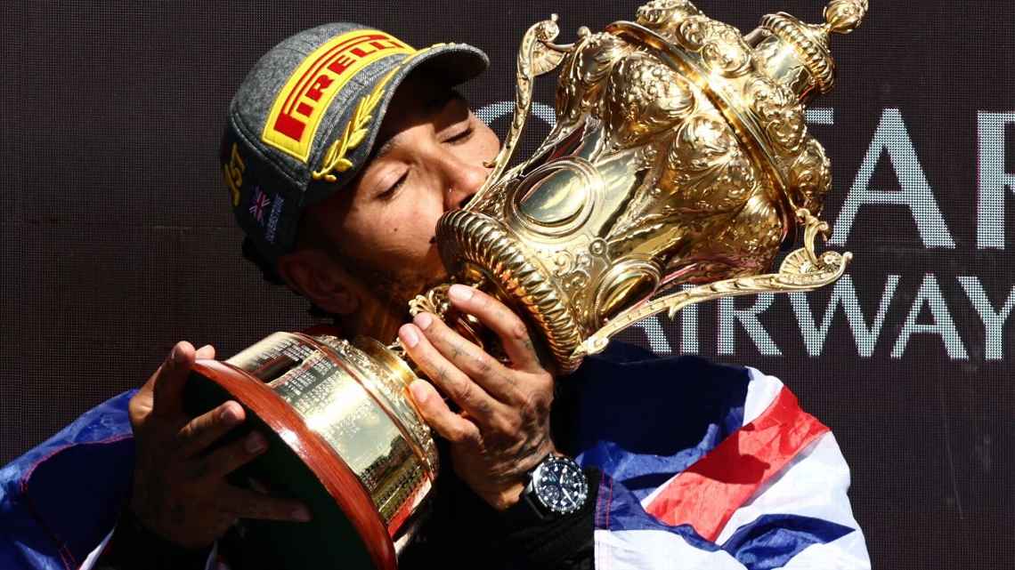 Lewis Hamilton winning at Silverstone 2024