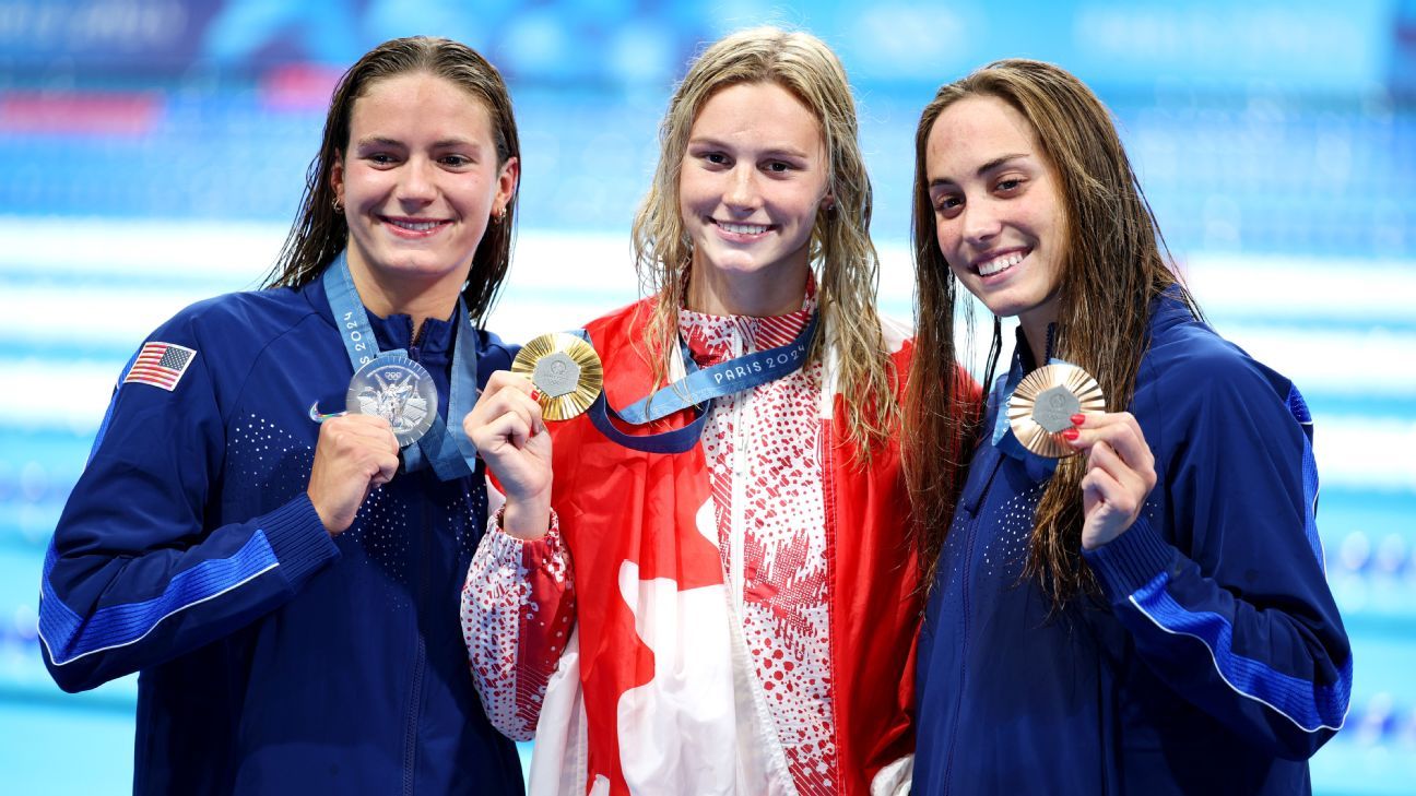 Summer McIntosh, new swimming stars win gold at Paris Olympics - ESPN