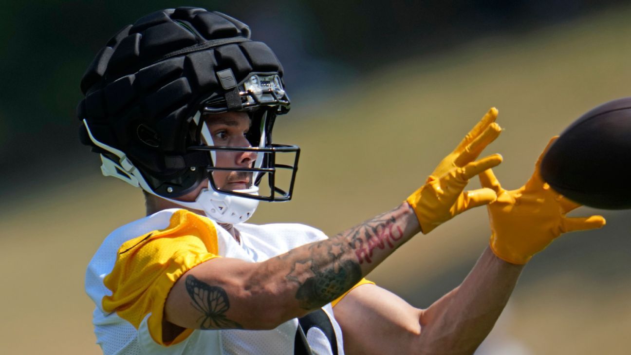 Steelers rookie WR Roman Wilson exits practice on cart ESPN