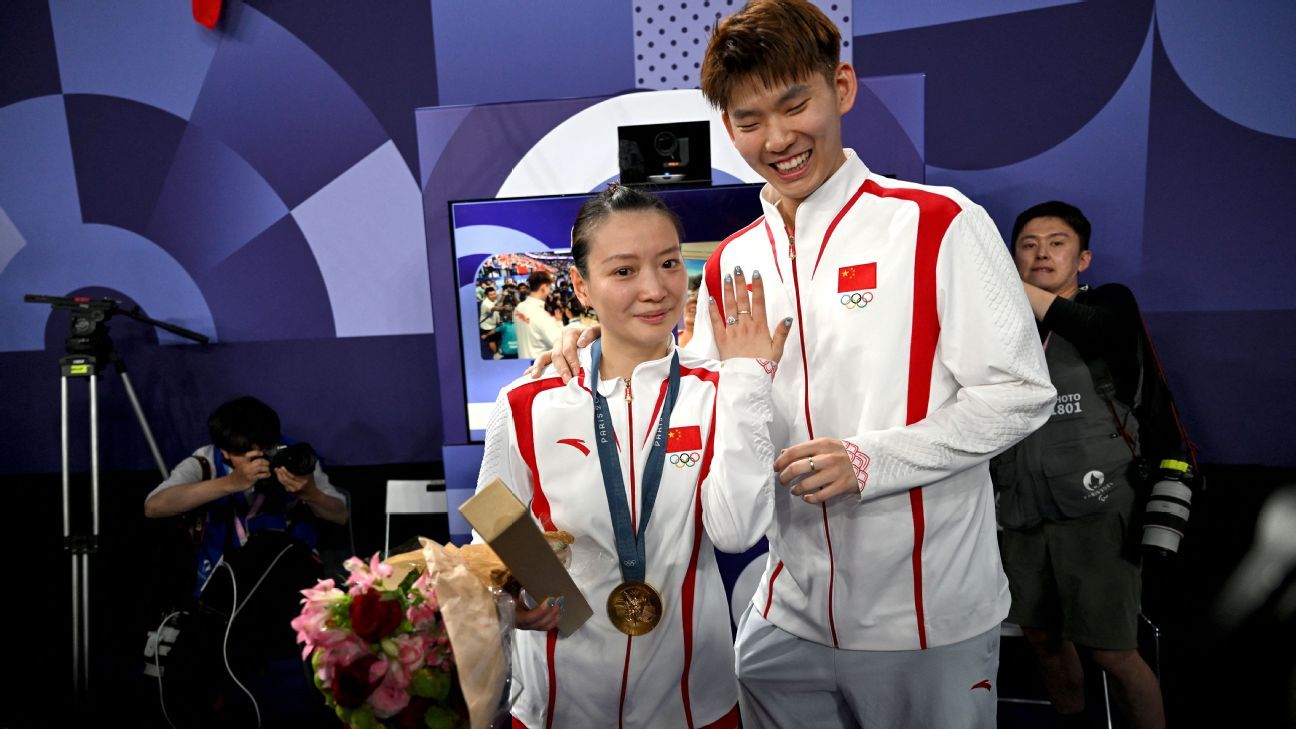 China's Huang Ya Qiong proposed to after winning gold medal - ESPN