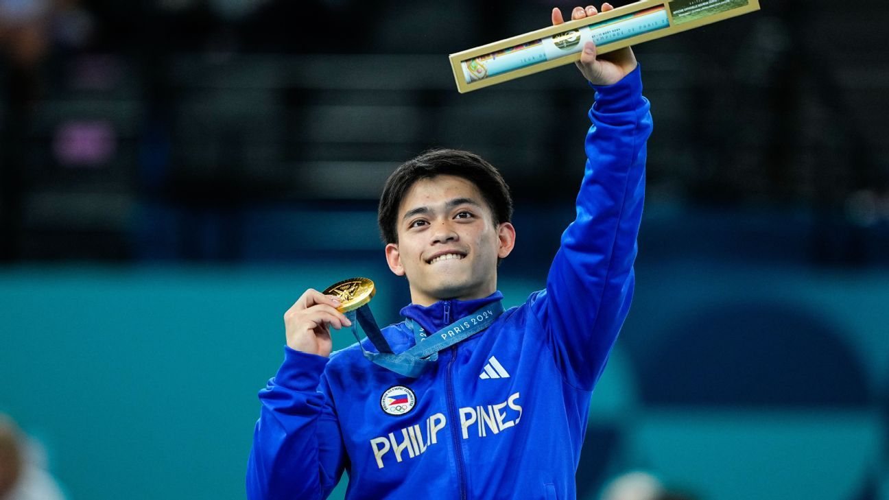 Carlos Yulo wins gold to become Philippines' second Olympic champion - ESPN