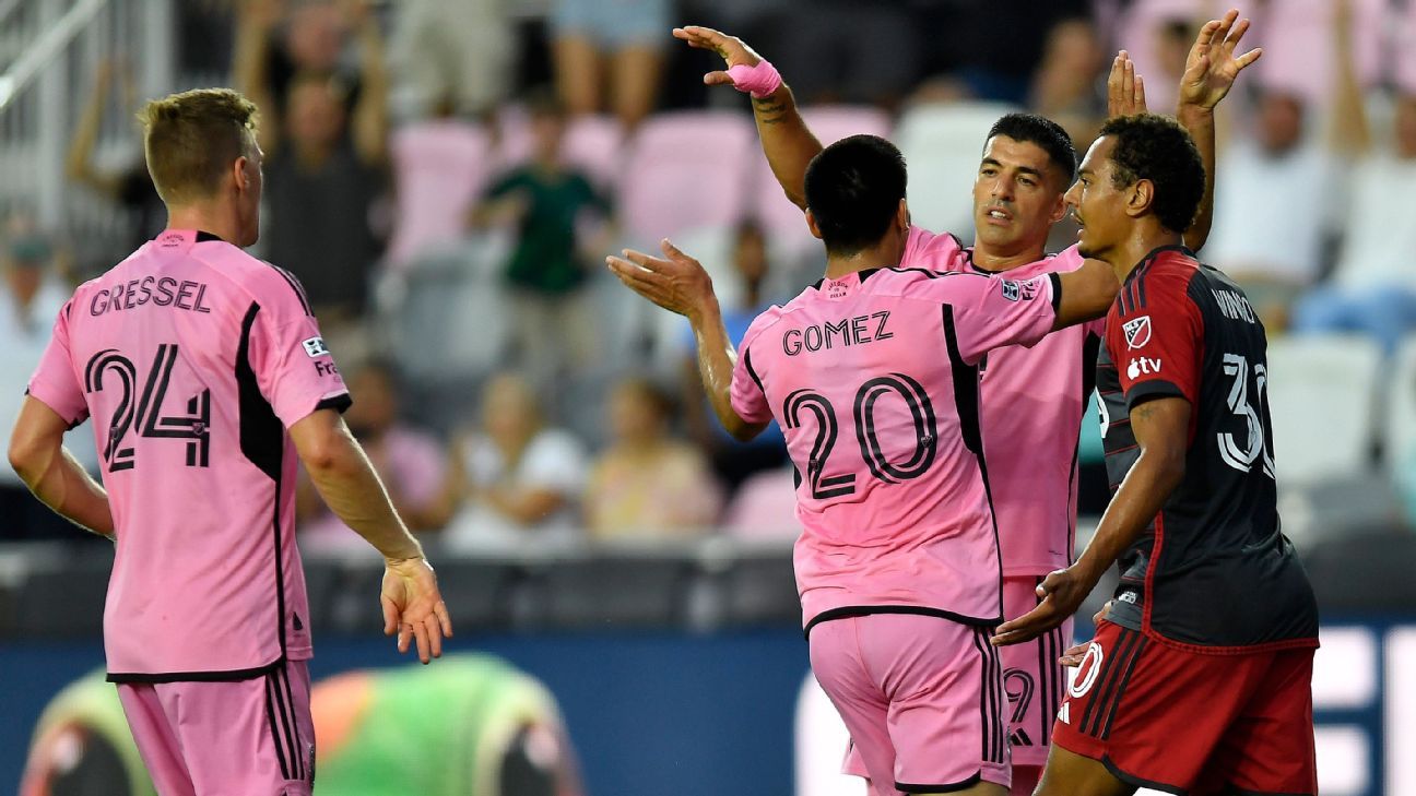 Luis Suarez scored for Inter Miami in the win over Toronto in the Leagues Cup