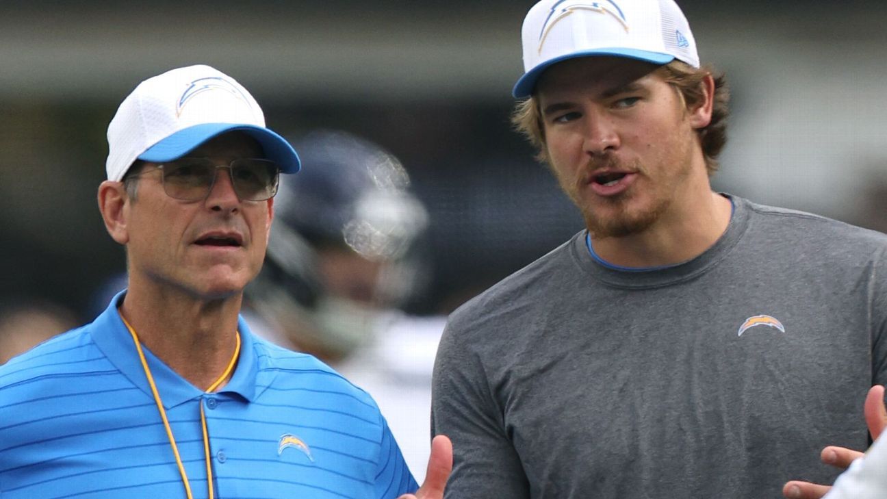 Harbaugh praises Herbert and other Chargers stuck in hotel elevator