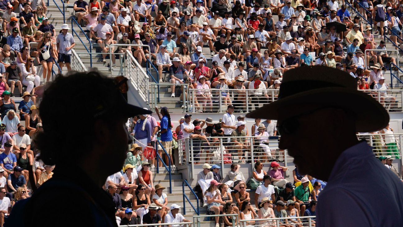 New seating arrangement allows fans to move freely in the stands at the US Open