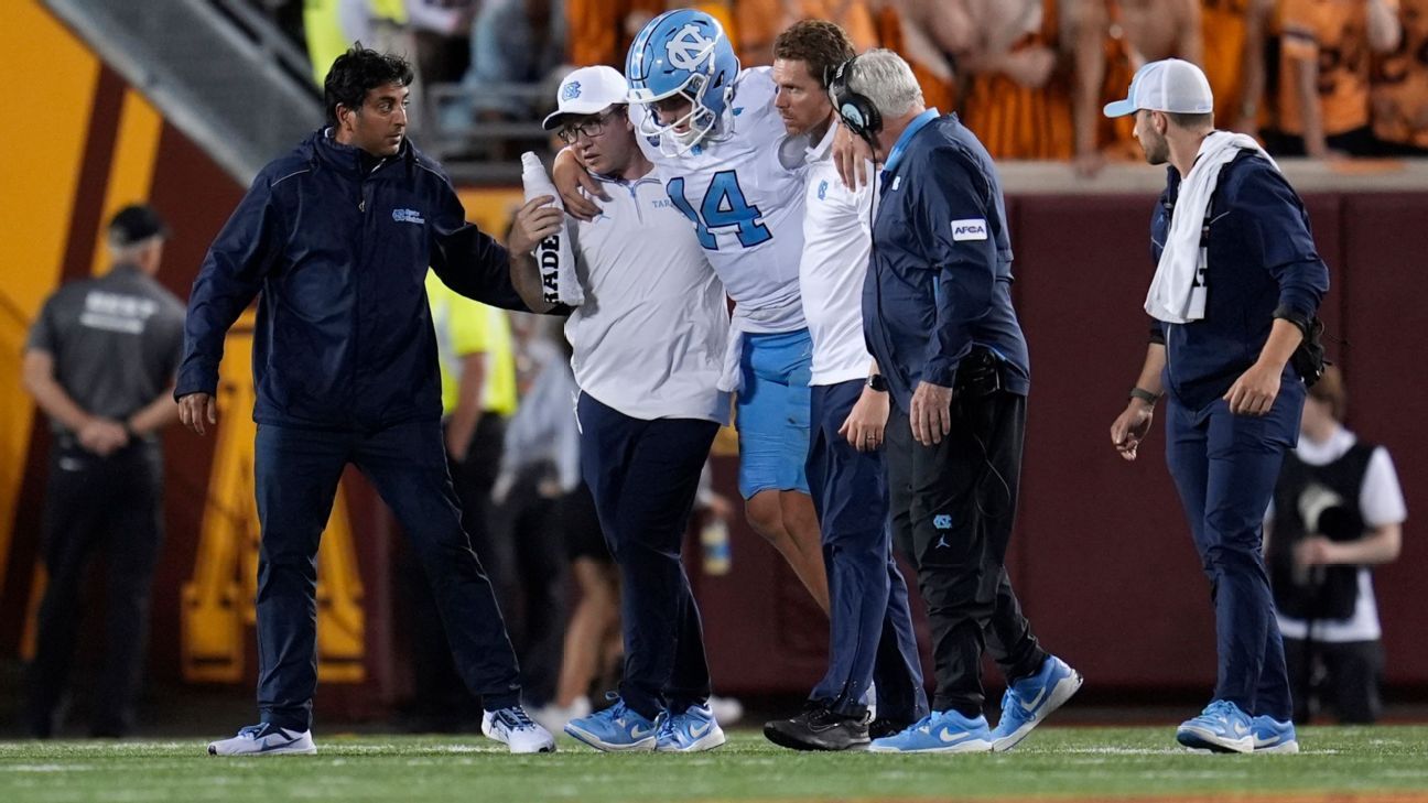 UNC QB Johnson done for year with broken leg