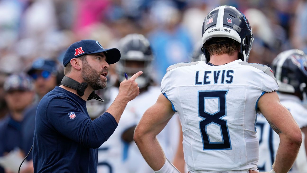 Titans coach doesn't regret 'feelings' after viral criticism of QB Levis - ESPN