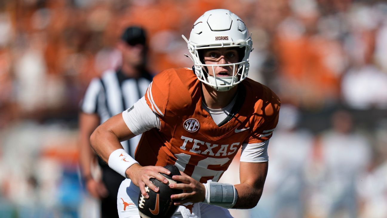 Arch Manning makes his first start for Texas while Quinn Ewers recovers