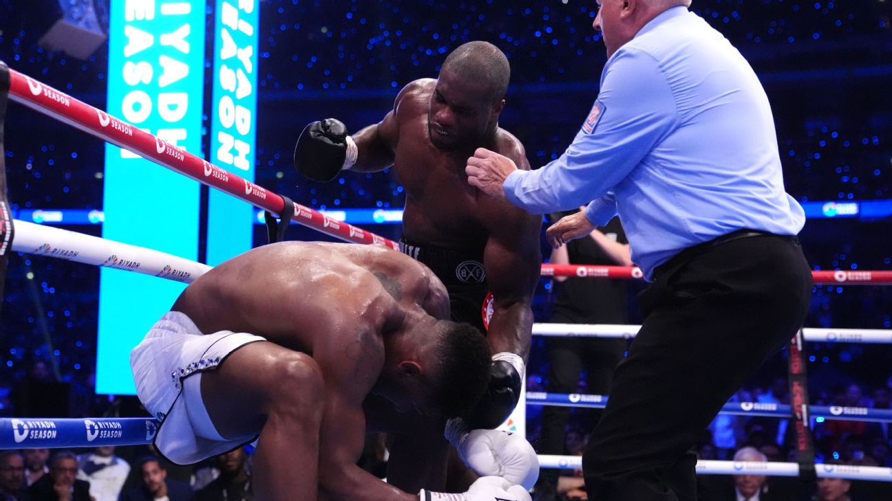 Daniel Dubois defeats Anthony Joshua with a stunning KO in the 5th round