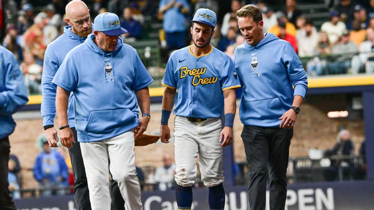 Brewers' Frelick crashes into RF wall, set for MRI