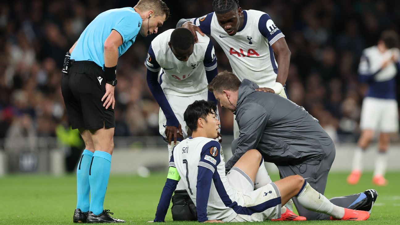 Man Utd-Spurs: Son absent after midweek injury